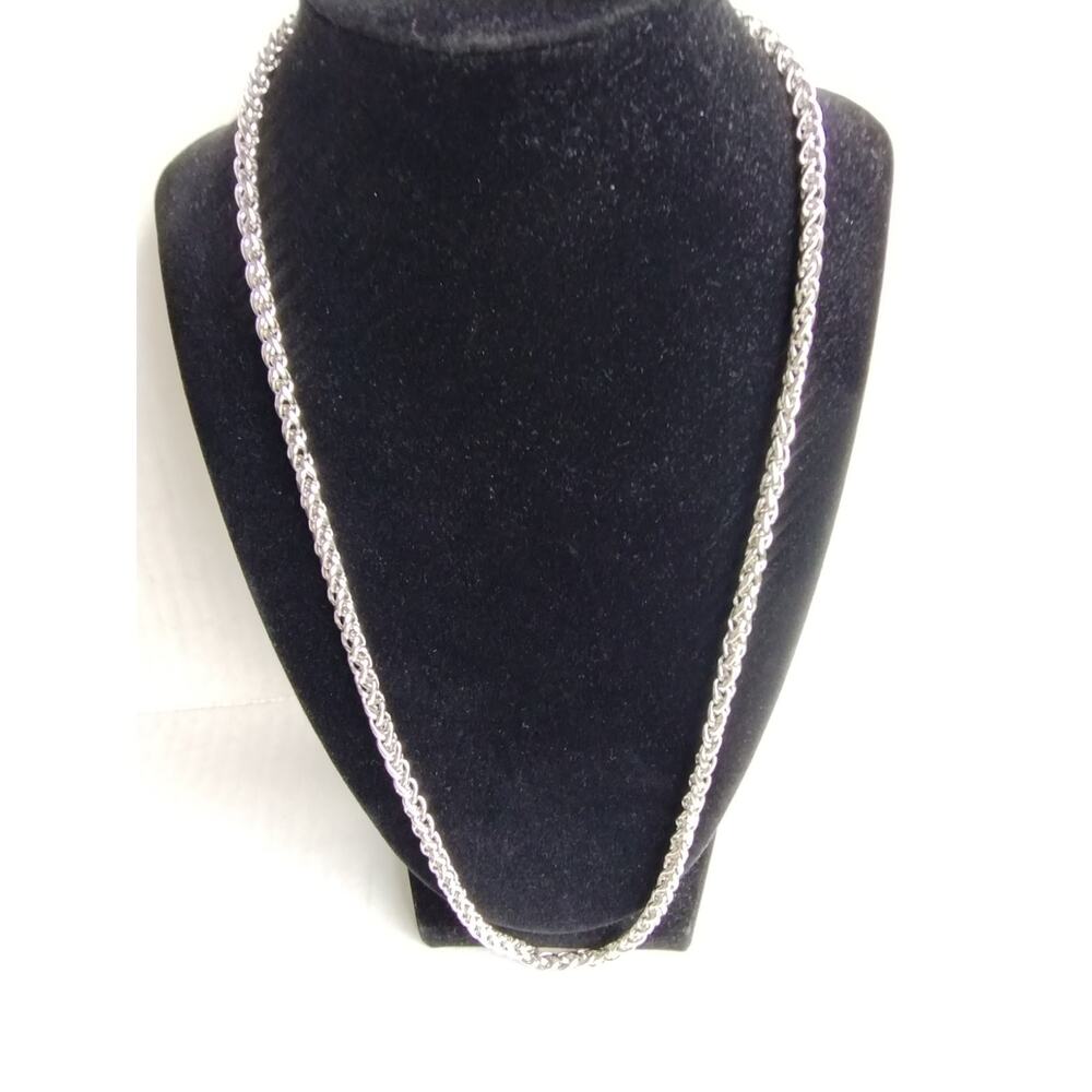 Chisel NEW Silver Stainless Steel 24" Wheat Chain Necklace Men's Jewelry
